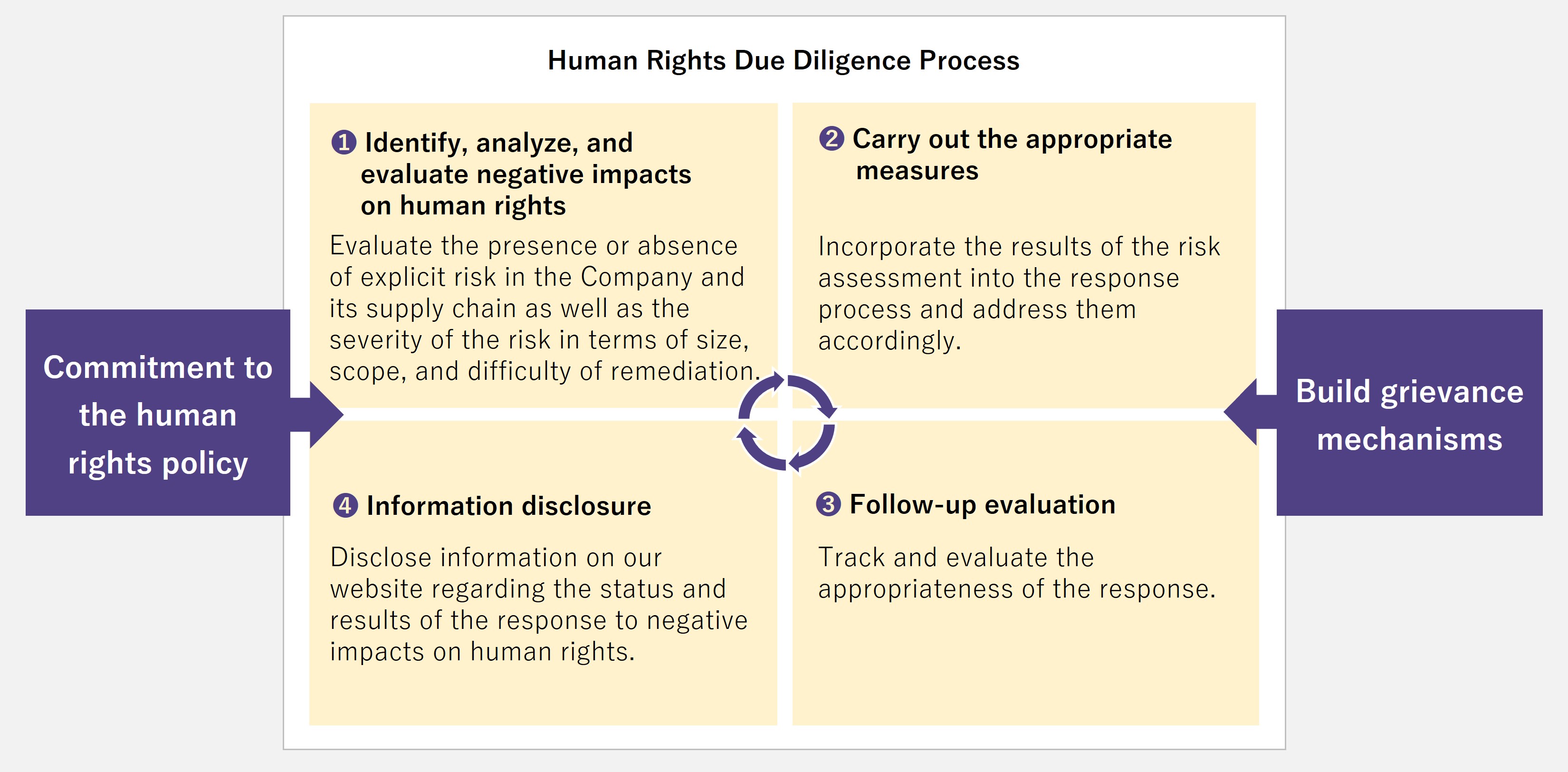 Human rights due diligence process