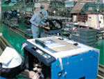 Un sistema de línea de producción de máquina fotocopiadora