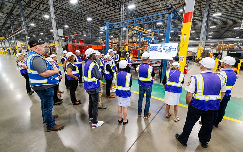 Guests toured the interior of the facility.