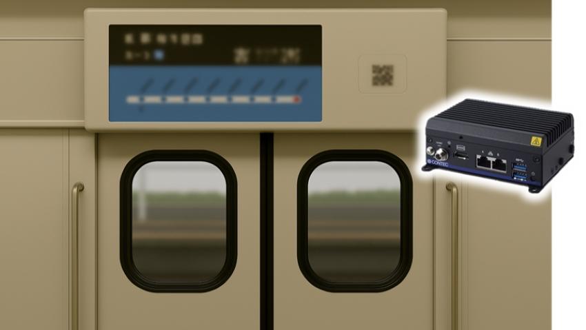 電車内デジタルサイネージ搭載イメージ