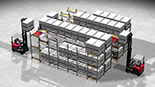 Electric cart type horizontal flow rack