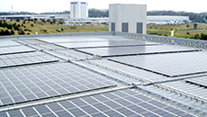 Solar modules installed on the rooftop
